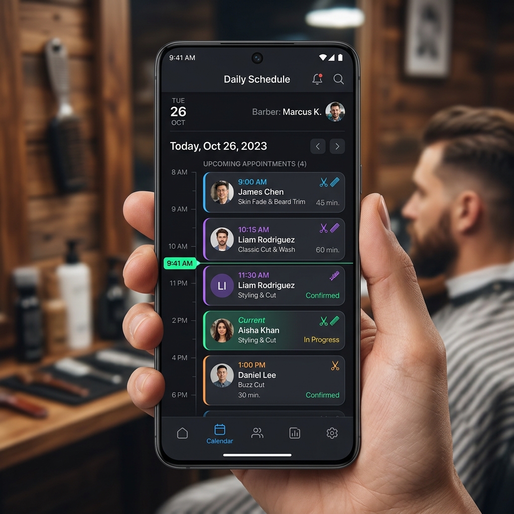 Приложение мастера салона: расписание записей